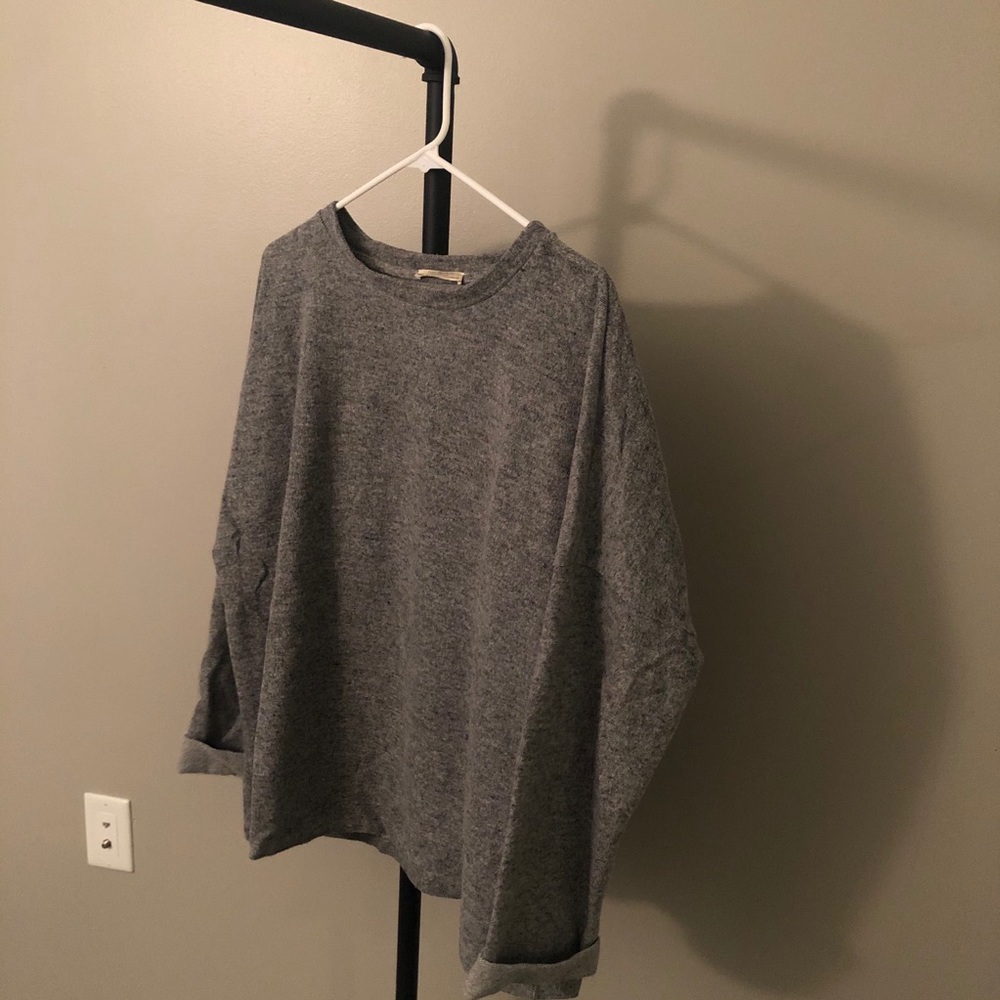 Zara gray cotton blend sweatshirt